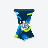 Lofaris Cocktail Table With Custom Stretch Tablecloth For Event